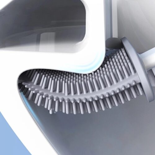 Flexible Toilet Brush With Silicone Bristles