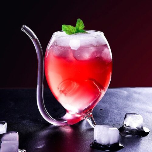 Wine Glass With Classy Built-In Straw 2