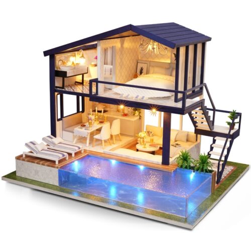  Miniature Wooden DIY Doll House 1