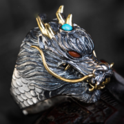 Handmade Silver Dragon Ring